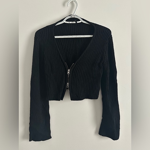 black crop top jacket, GARAGE - Picture 1 of 4